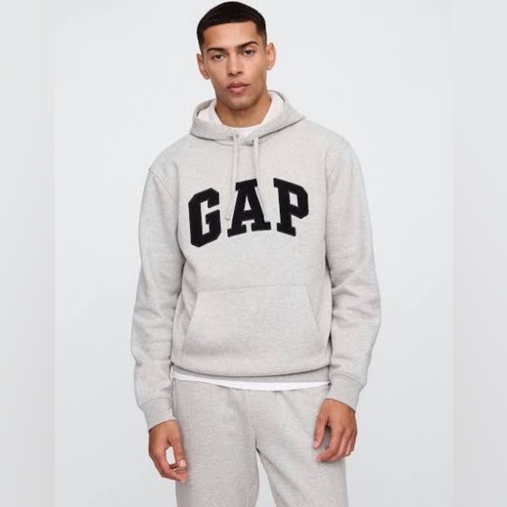 GAP Light Gray Men’s Hoodie and Joggers Set MSRP $100 Size M - Picture 2 of 6